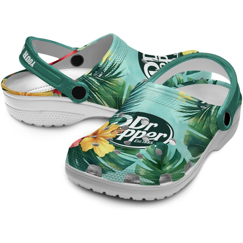 customized-dr-pepper-hibiscus-palms-green-red-clogs-high-quality-hey-clogs.webp