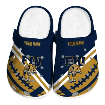 Customized FIU Panthers Football Motif Clogs