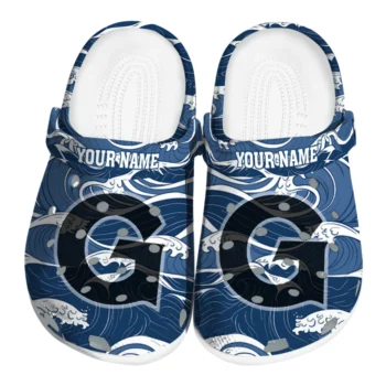 Customized Georgetown Hoyas Wave Flow Clogs