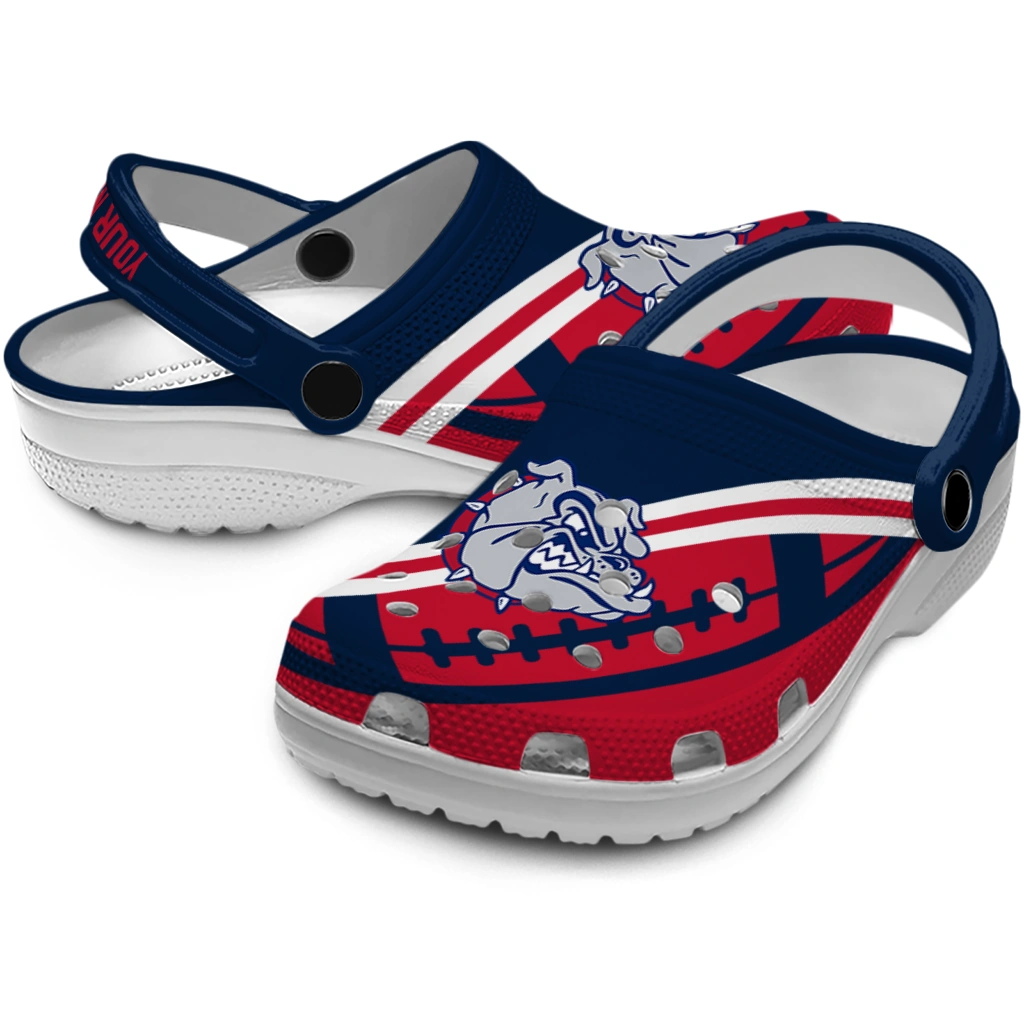 customized-gonzaga-bulldogs-football-motif-clogs-high-quality