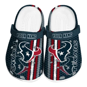 Customized Houston Texans Contrasting Stripes Clogs