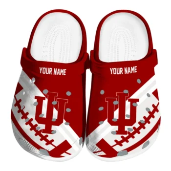 Customized Indiana Hoosiers Football Motif Clogs