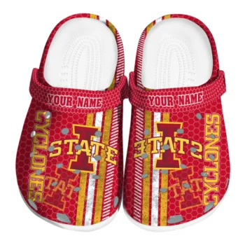 Customized Iowa State Cyclones Contrasting Stripes Clogs
