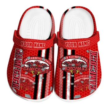 Customized Jacksonville State Gamecocks Contrasting Stripes Clogs