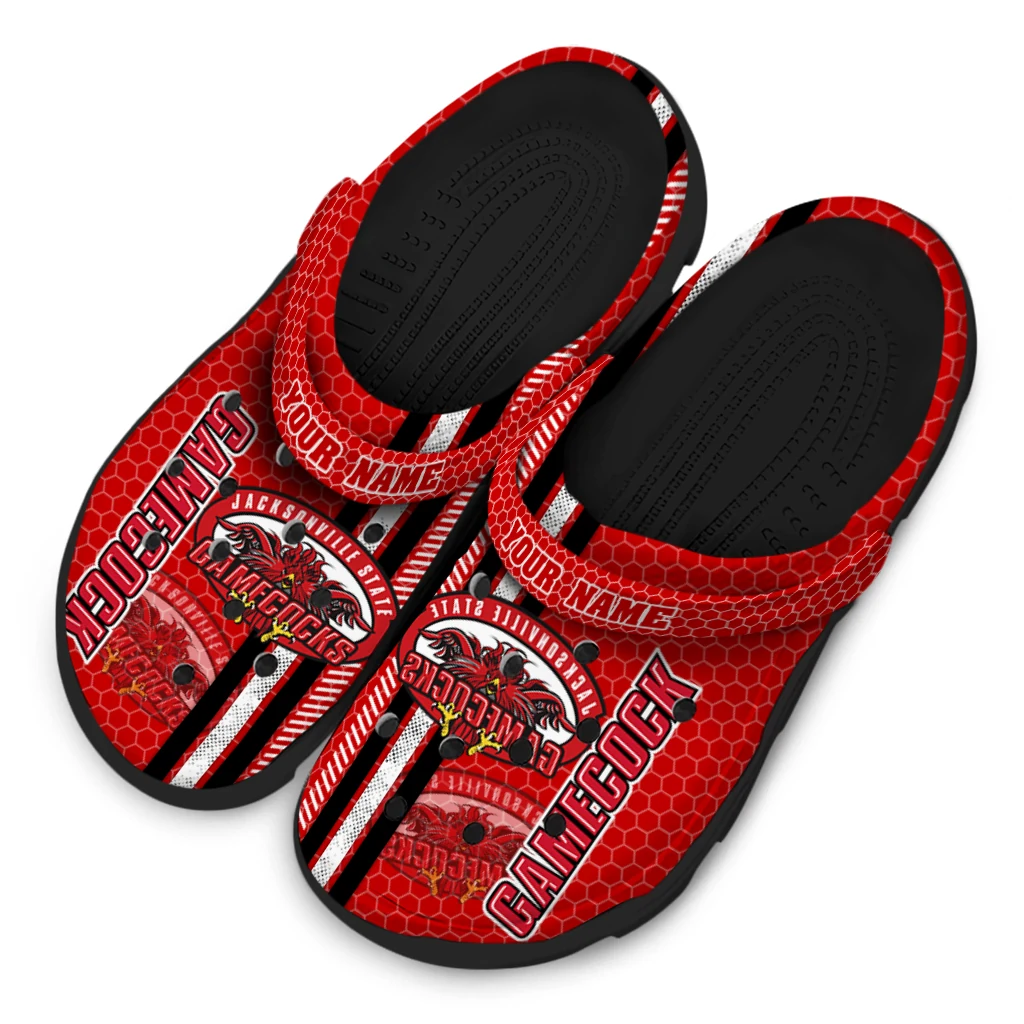 customized-jacksonville-state-gamecocks-contrasting-stripes-clogs-latest-model