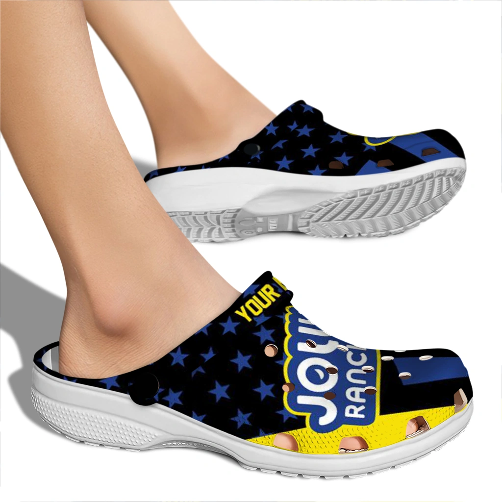customized-jolly-rancher-blue-stars-black-yellow-clogs-fashion-forward-hey-clogs.webp