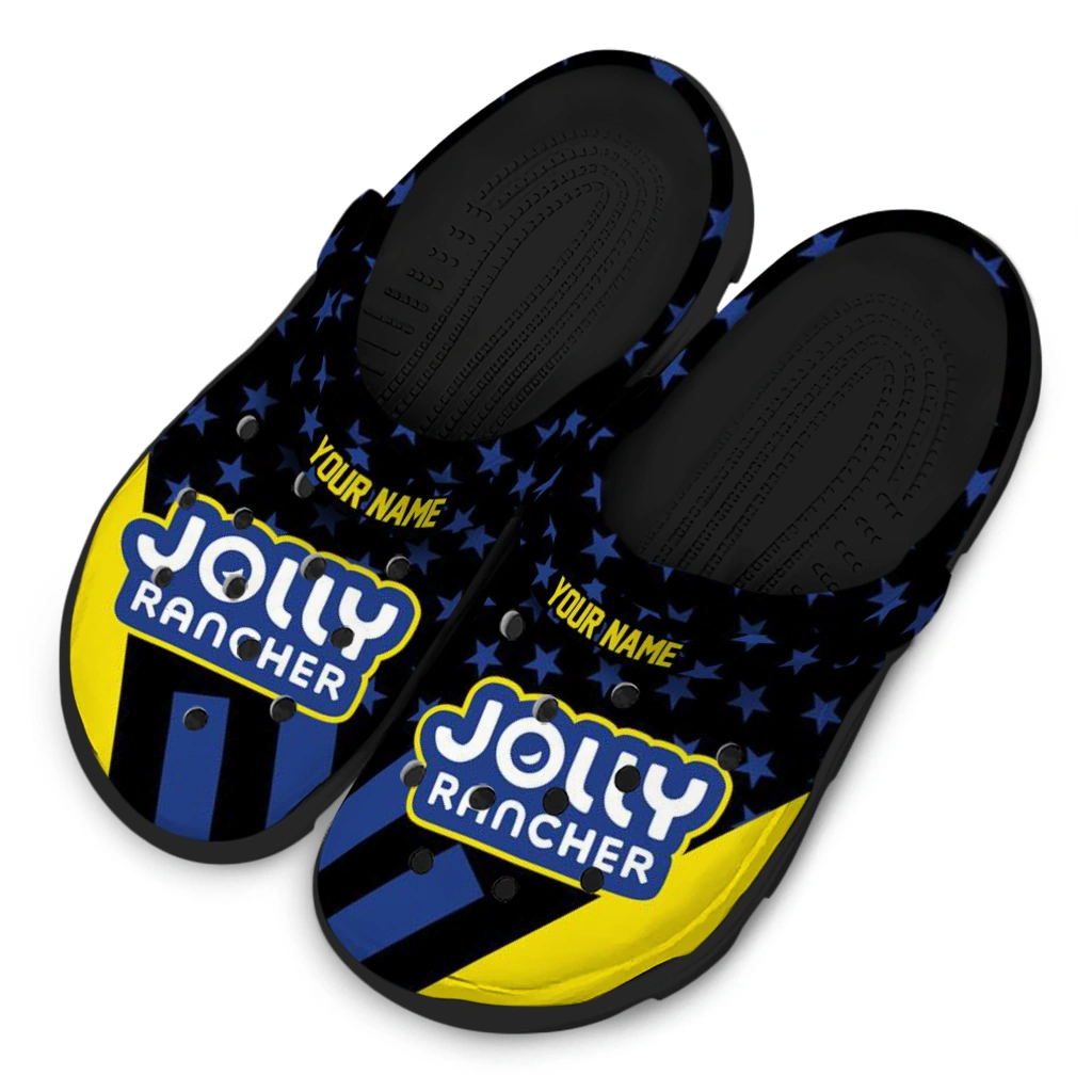 customized-jolly-rancher-blue-stars-black-yellow-clogs-latest-model-hey-clogs.webp