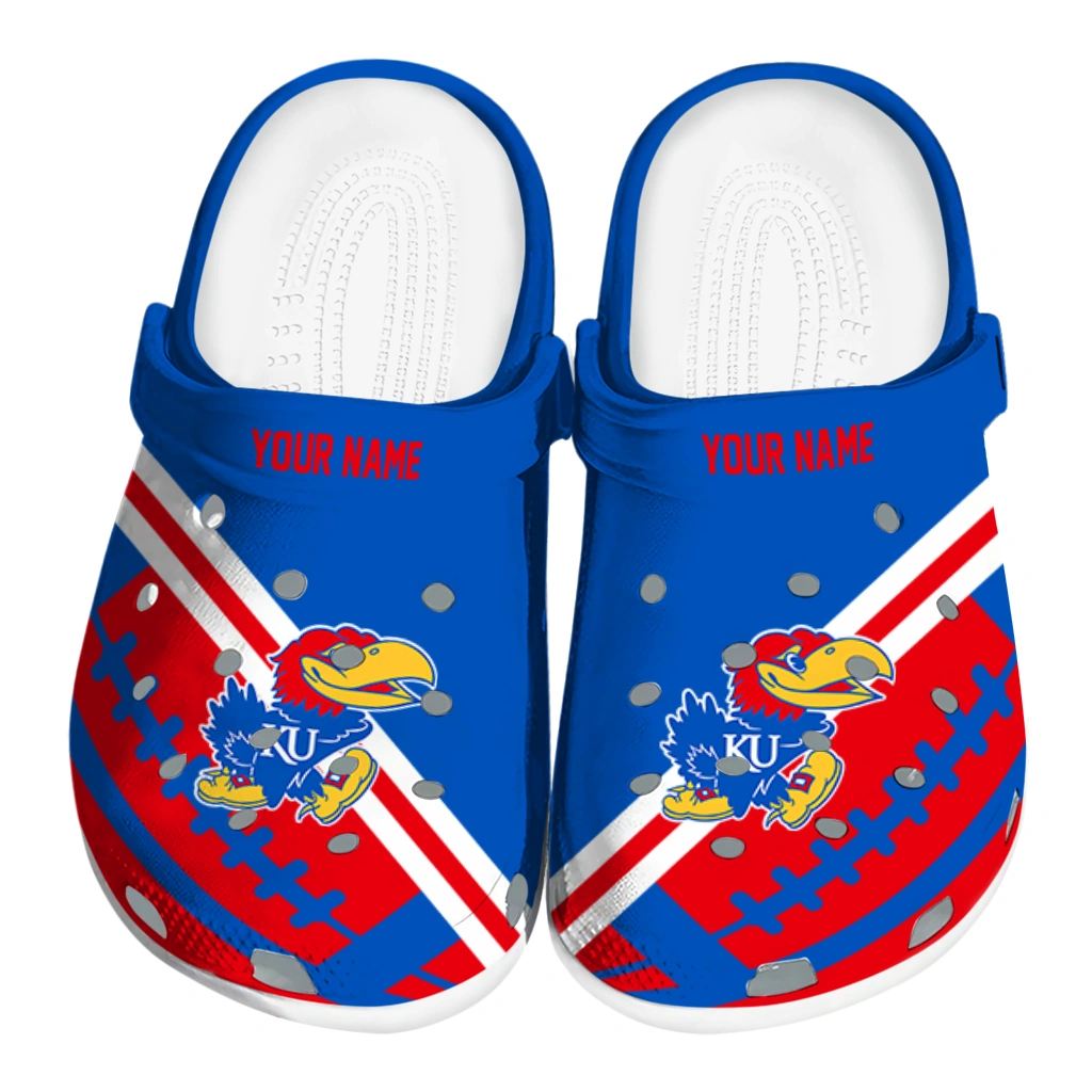 customized-kansas-jayhawks-football-motif-clogs-best-selling customized kansas jayhawks football motif clogs best selling