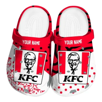 Customized KFC Bucket Red White Clogs