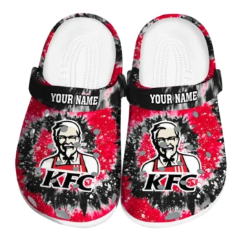 Customized KFC Colonel Red Black Clogs