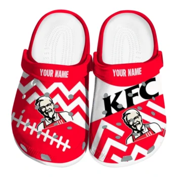 Customized KFC Sanders Head Red White Clogs