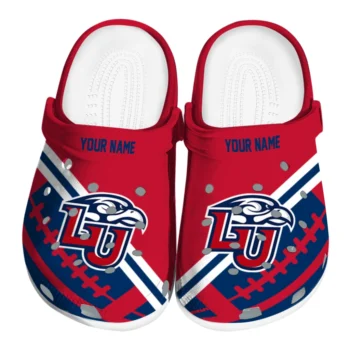 Customized Liberty Flames Football Motif Clogs