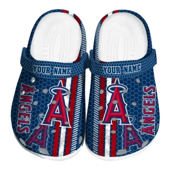 Customized Los Angeles Angels Contrasting Stripes Clogs