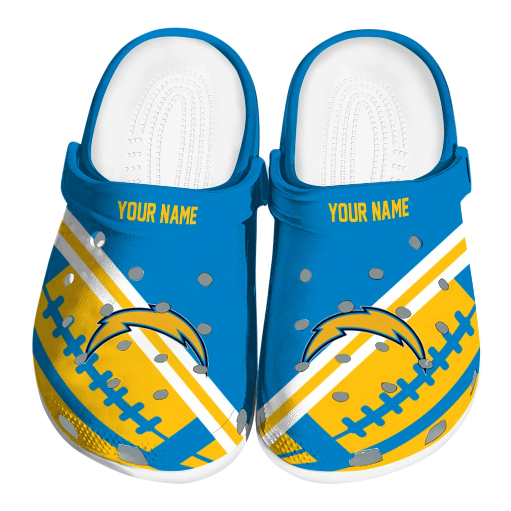 customized-los-angeles-chargers-football-motif-clogs-best-selling customized los angeles chargers football motif clogs best selling