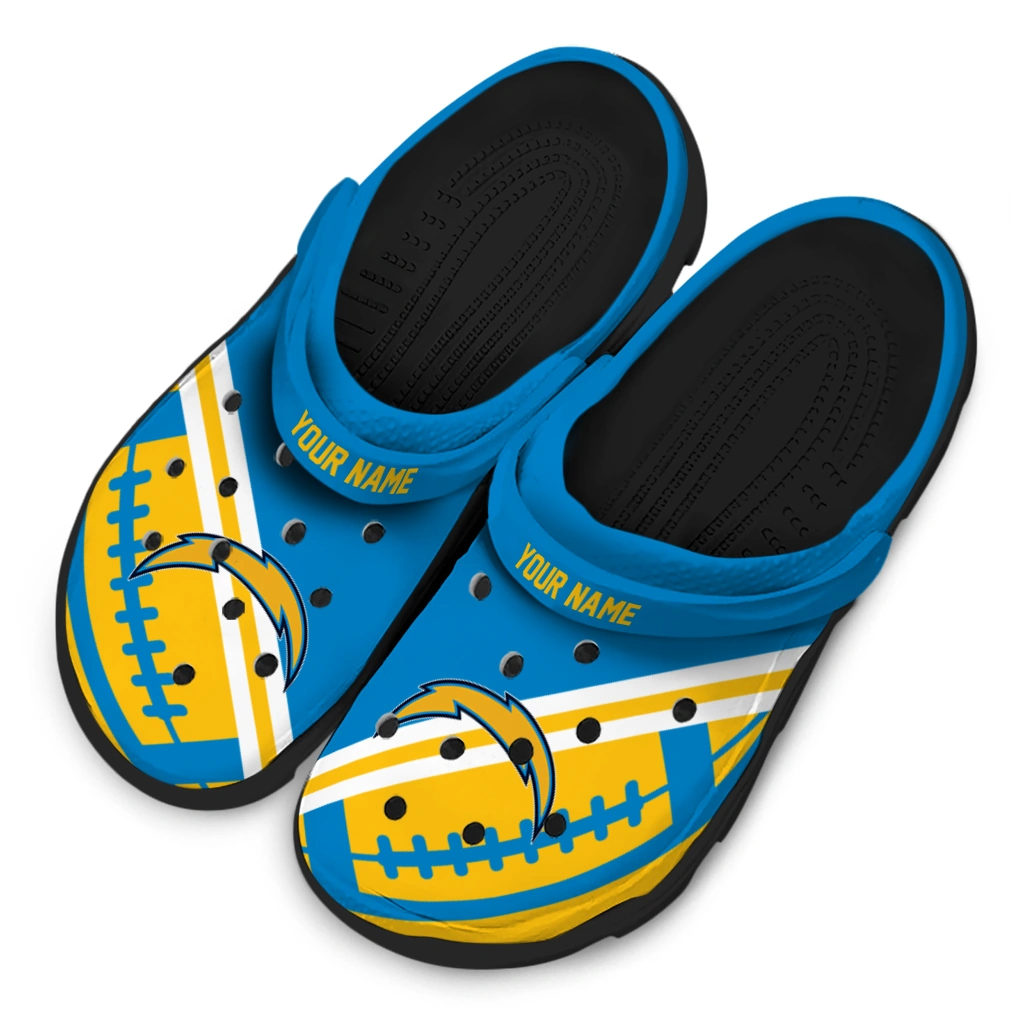 customized-los-angeles-chargers-football-motif-clogs-latest-model