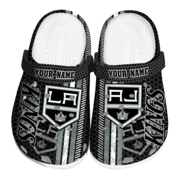 Customized Los Angeles Kings Contrasting Stripes Clogs