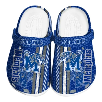 Customized Memphis Tigers Contrasting Stripes Clogs