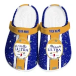 customized-michelob-ultra-brand-crest-blue-yellow-clogs-best-selling-hey-clogs.webp