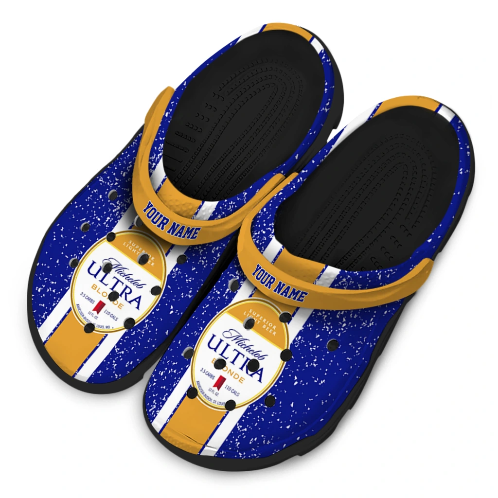 customized-michelob-ultra-brand-crest-blue-yellow-clogs-latest-model-hey-clogs.webp