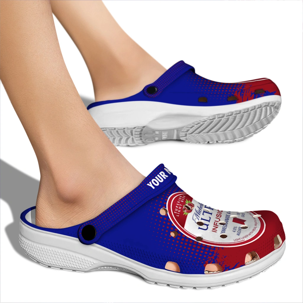 customized-michelob-ultra-text-blue-red-clogs-fashion-forward-hey-clogs.webp