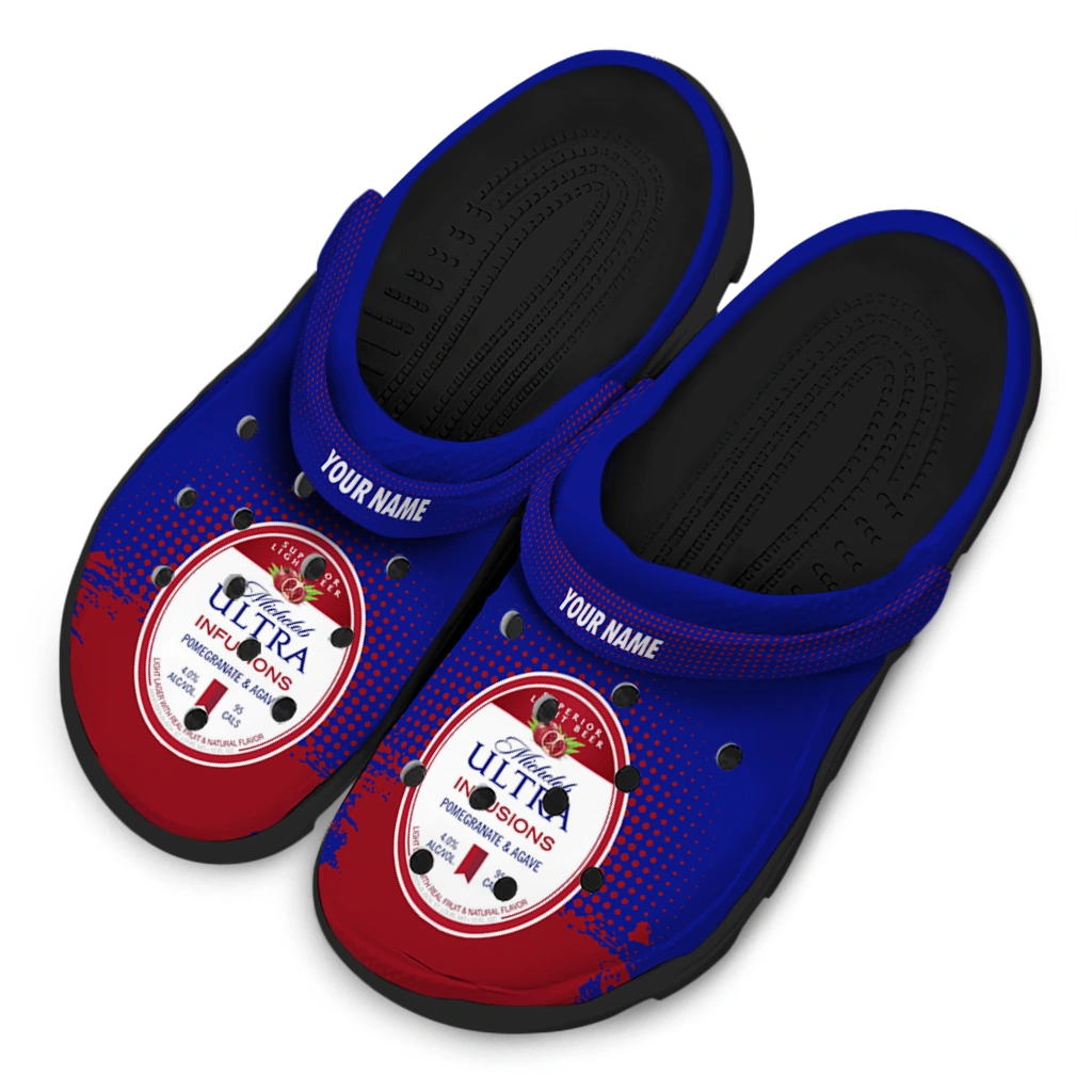 customized-michelob-ultra-text-blue-red-clogs-latest-model-hey-clogs.webp