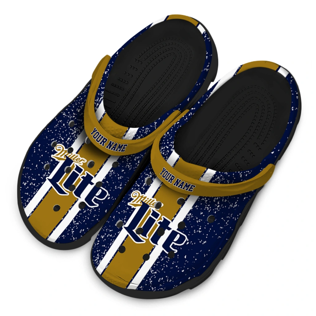 customized-miller-lite-ant-lettering-navy-gold-clogs-latest-model-hey-clogs.webp