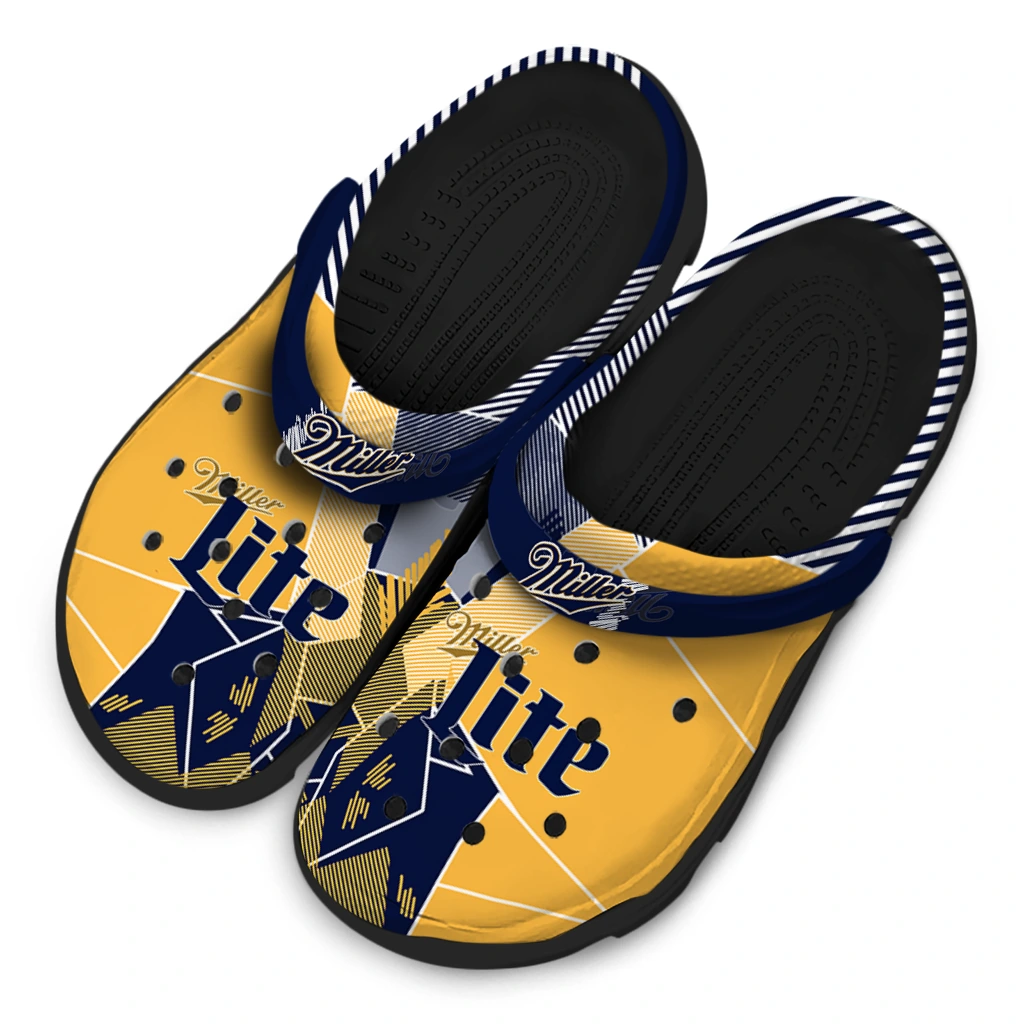 customized-miller-lite-geometric-shapes-yellow-blue-clogs-latest-model-hey-clogs.webp