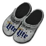customized-miller-lite-script-accent-gray-black-clogs-best-selling-hey-clogs.webp