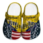 customized-miller-lite-us-flag-yellow-navy-clogs-best-selling-hey-clogs.webp
