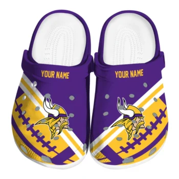 Customized Minnesota Vikings Football Motif Clogs