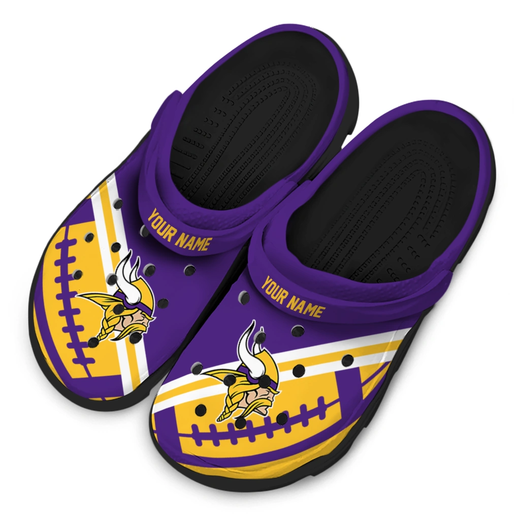 customized-minnesota-vikings-football-motif-clogs-latest-model
