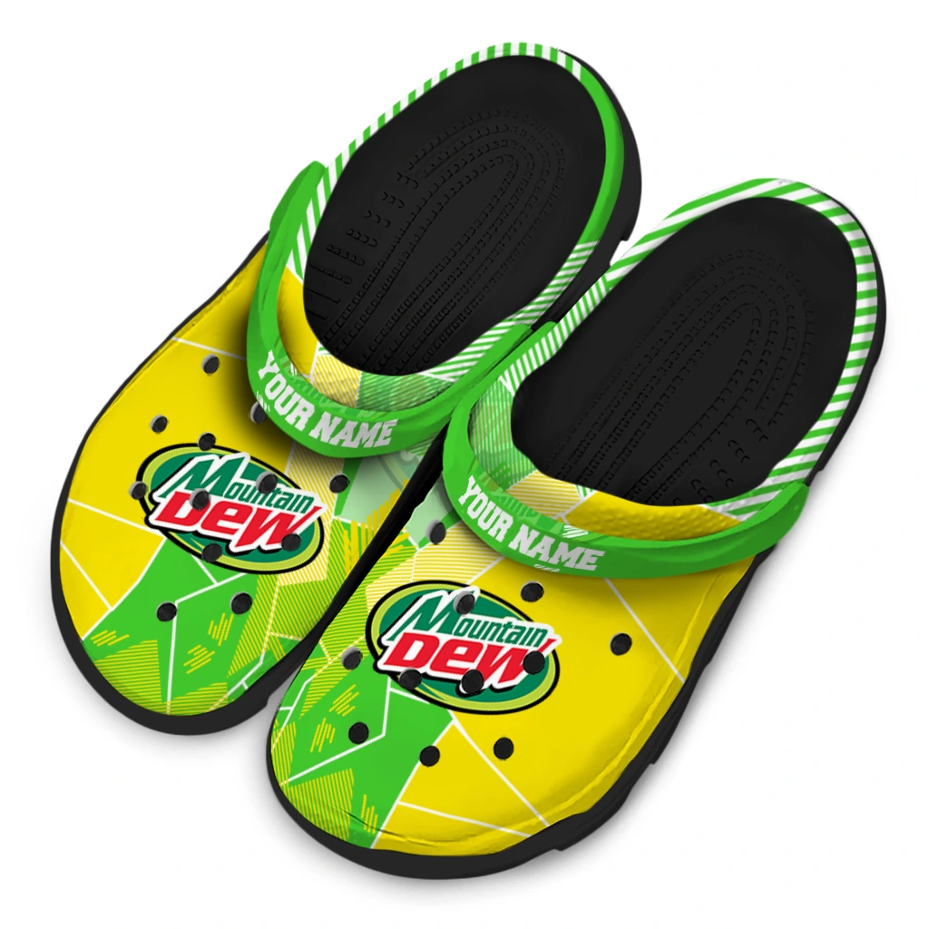 customized-mountain-dew-mosaic-pattern-yellow-green-clogs-latest-model-hey-clogs.webp