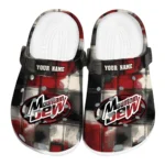 customized-mountain-dew-plaid-red-black-clogs-best-selling-hey-clogs.webp