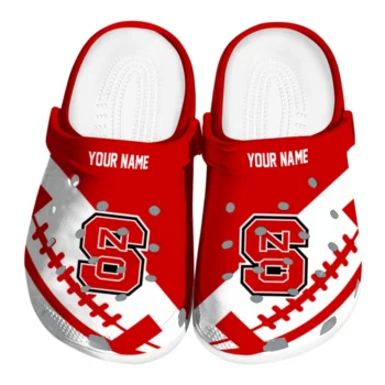 Customized NC State Wolfpack Football Motif Clogs