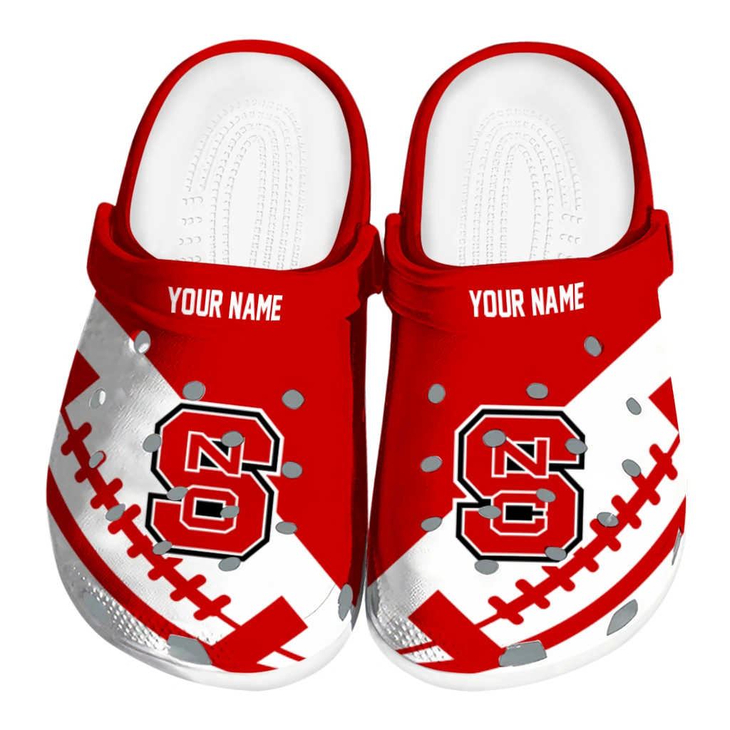 customized-nc-state-wolfpack-football-motif-clogs-best-selling customized nc state wolfpack football motif clogs best selling