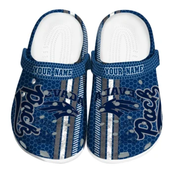 Customized Nevada Wolf Pack Contrasting Stripes Clogs