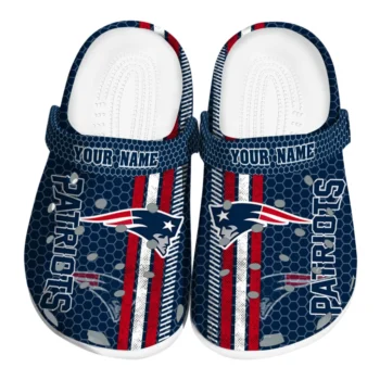 Customized New England Patriots Contrasting Stripes Clogs