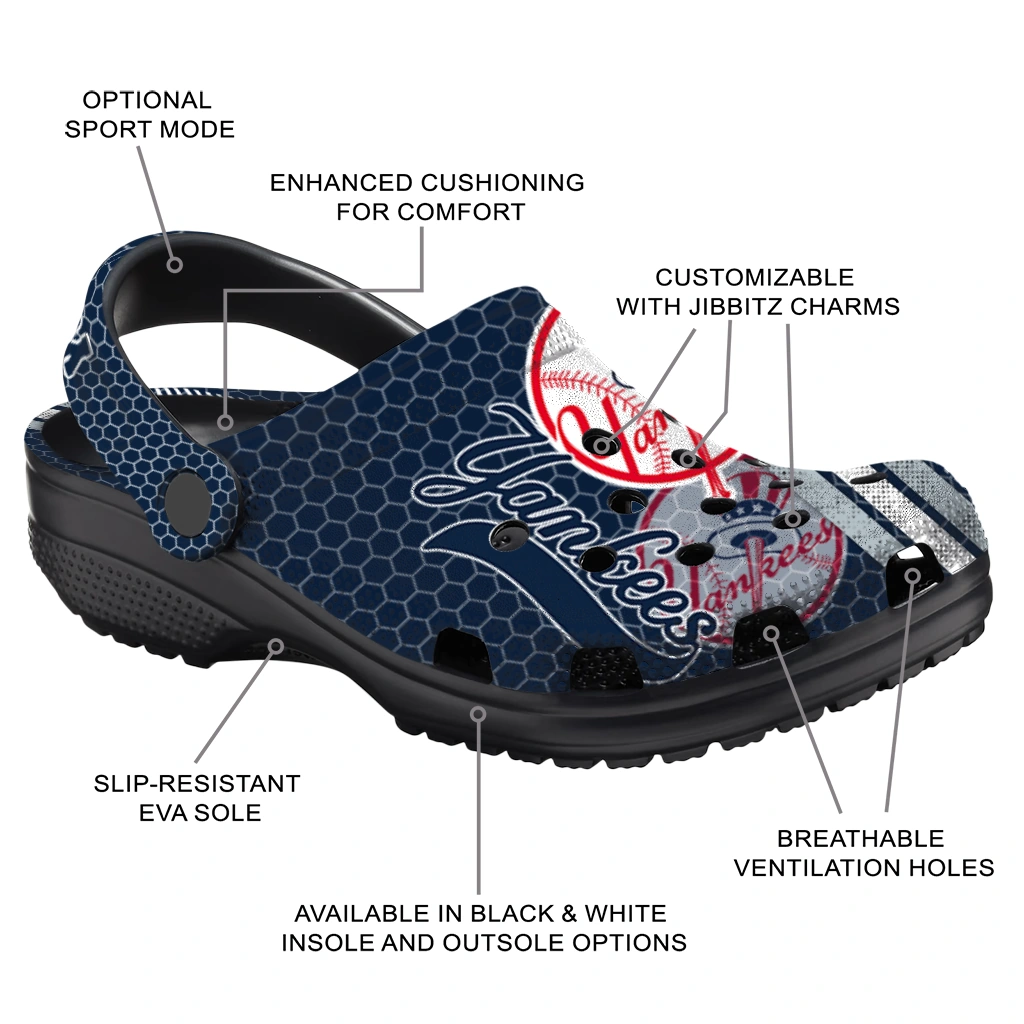 customized-new-york-yankees-contrasting-stripes-clogs-new-arrival