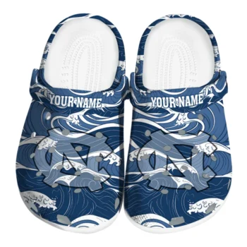 Customized North Carolina Tar Heels Wave Flow Clogs