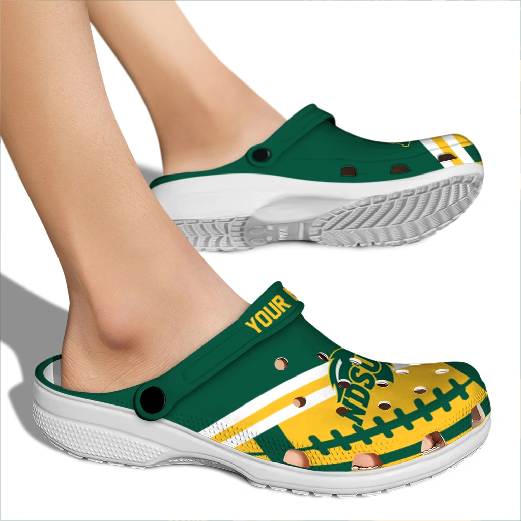 customized-north-dakota-state-bison-football-motif-clogs-fashion-forward