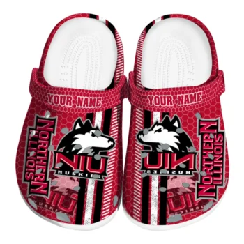 Customized Northern Illinois Huskies Contrasting Stripes Clogs