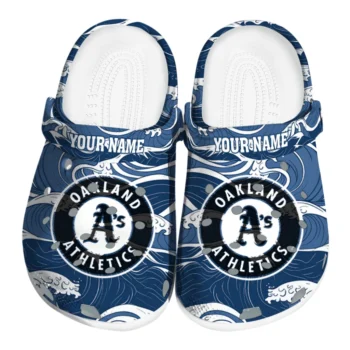 Customized Oakland Athletics Wave Flow Clogs