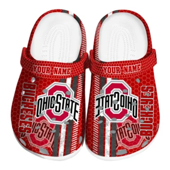 Customized Ohio State Buckeyes Contrasting Stripes Clogs