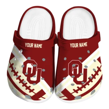 Customized Oklahoma Sooners Football Motif Clogs