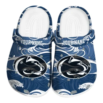 Customized Penn State Nittany Lions Wave Flow Clogs