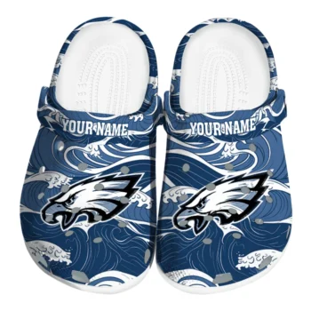 Customized Philadelphia Eagles Wave Flow Clogs