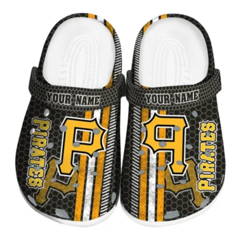 Customized Pittsburgh Pirates Contrasting Stripes Clogs