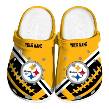 Customized Pittsburgh Steelers Football Motif Clogs