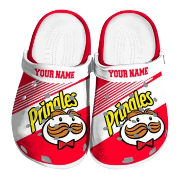 Customized Pringles Bowtie Red White Clogs