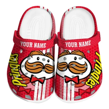 Customized Pringles Happy Mascots Red White Clogs